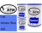 Preview: Fiat, Adriatic Blue, 408: 500ml Lackdose + 500ml Klarlack + 250ml Härter - Set, von ATW Autoteile West.